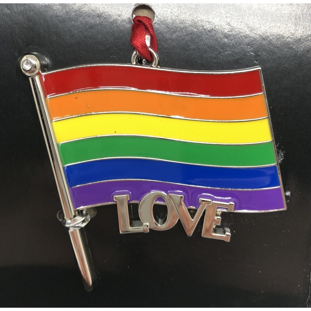 Regent Square Studio Design LOVE Pride Flag  Christmas Ornament LGBTQ+ Ally Gift